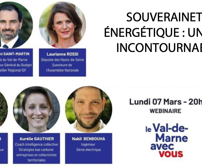 Webinaire "Souveraineté énergétique : un défi incontournable"